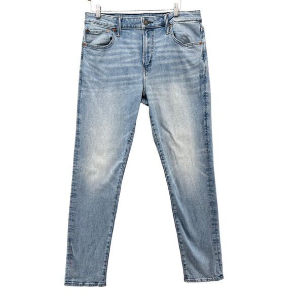 American Eagle Outfitters Other - American Eagle Athletic Airflex Jeans Mens Blue Light Wash Straight Leg Sz 33x32